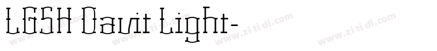 LGSH Davit Light字体转换 LGSH Davit Light字体转换